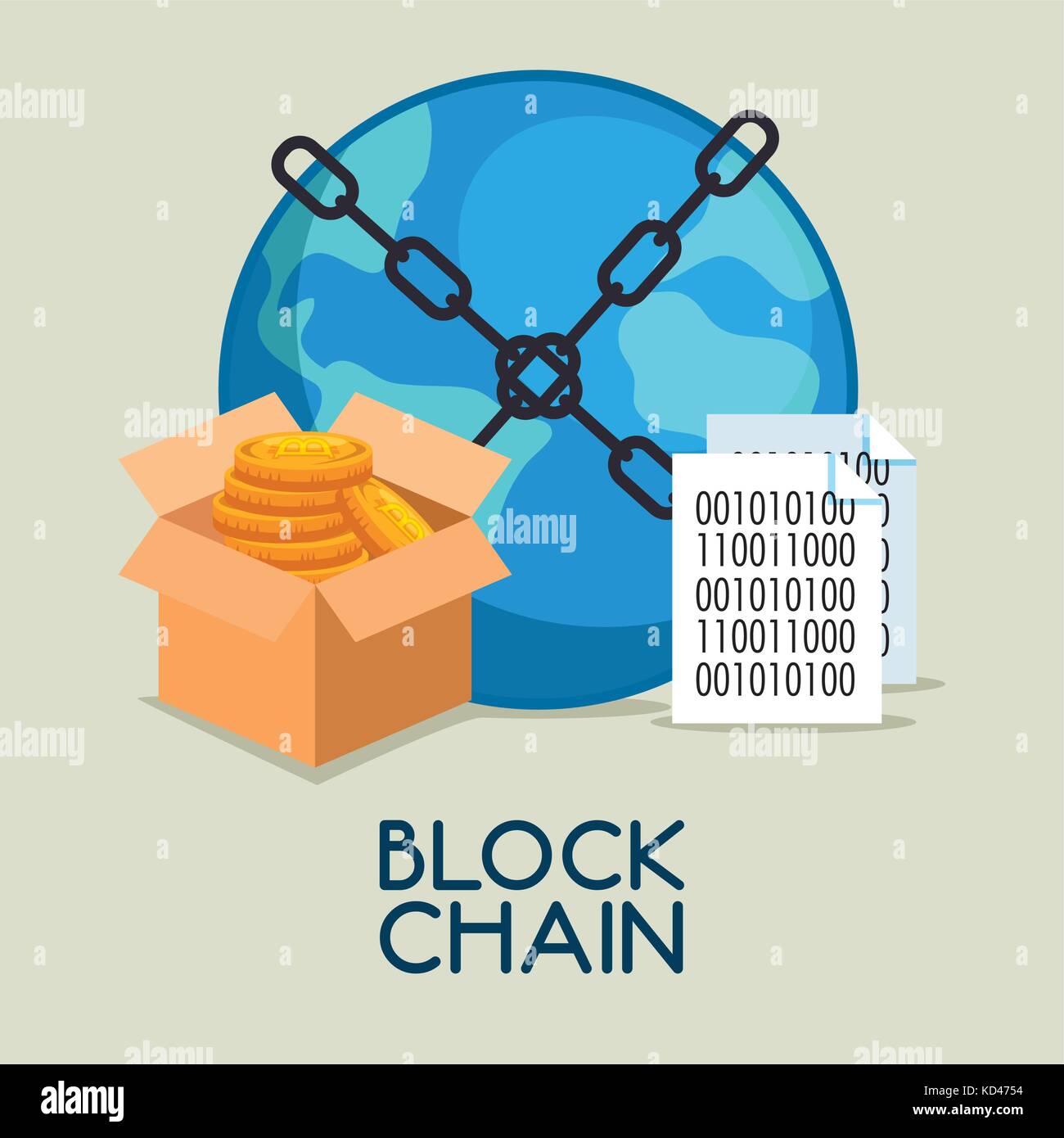 block chain tecnology concept vector illustration graphic design Stock ...