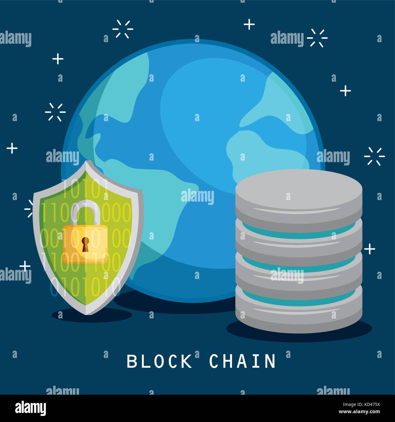 block chain tecnology concept vector illustration graphic design Stock ...