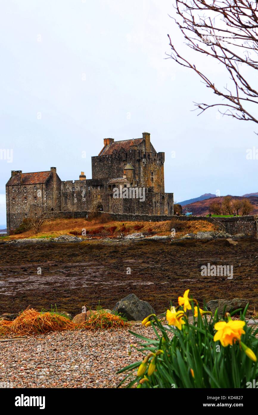 Eilean Donan Castle in Autumn, Scotland, Highlands Stock Photo