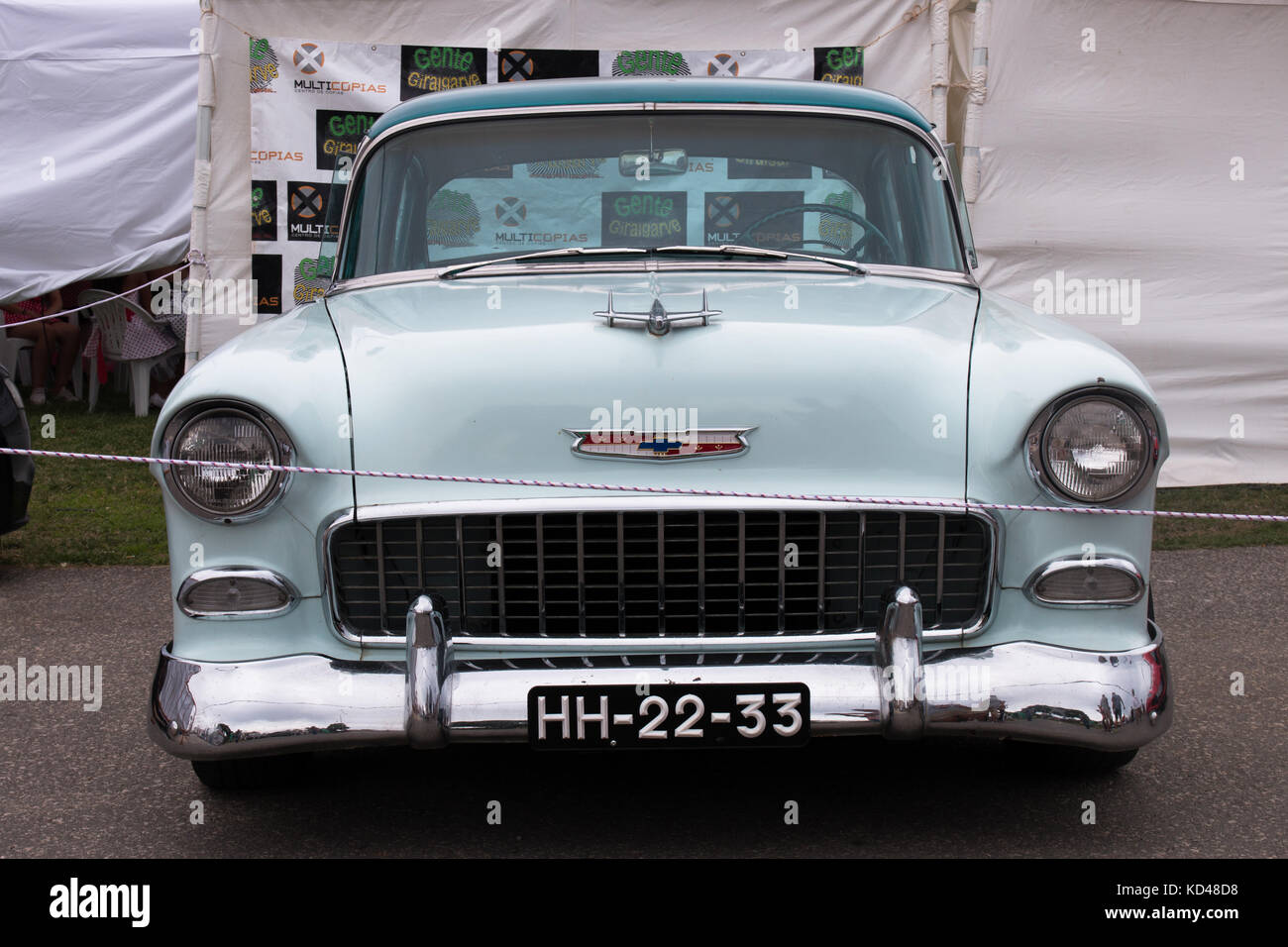 FARO, PORTUGAL, 26th August 2017: 6º American Cars Show Algarve Event where several vintage cars are in display and a mix of Americana related activit Stock Photo