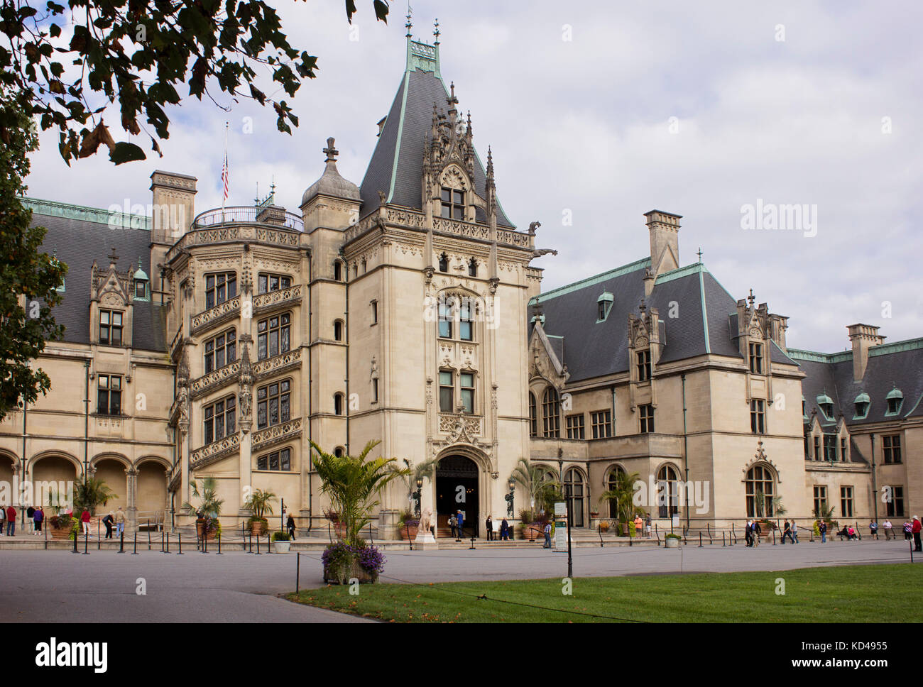 Entrance to Biltmore Estate in Asheville, North Carolina.  Summer home of George Vanderbilt. Stock Photo