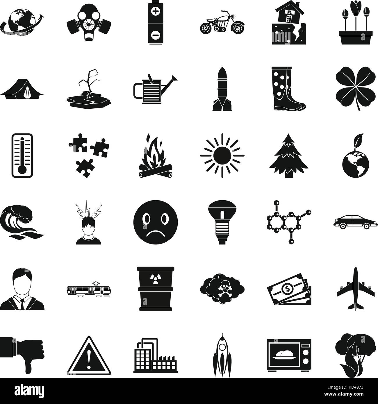 Dangerous for the environment logo Black and White Stock Photos ...