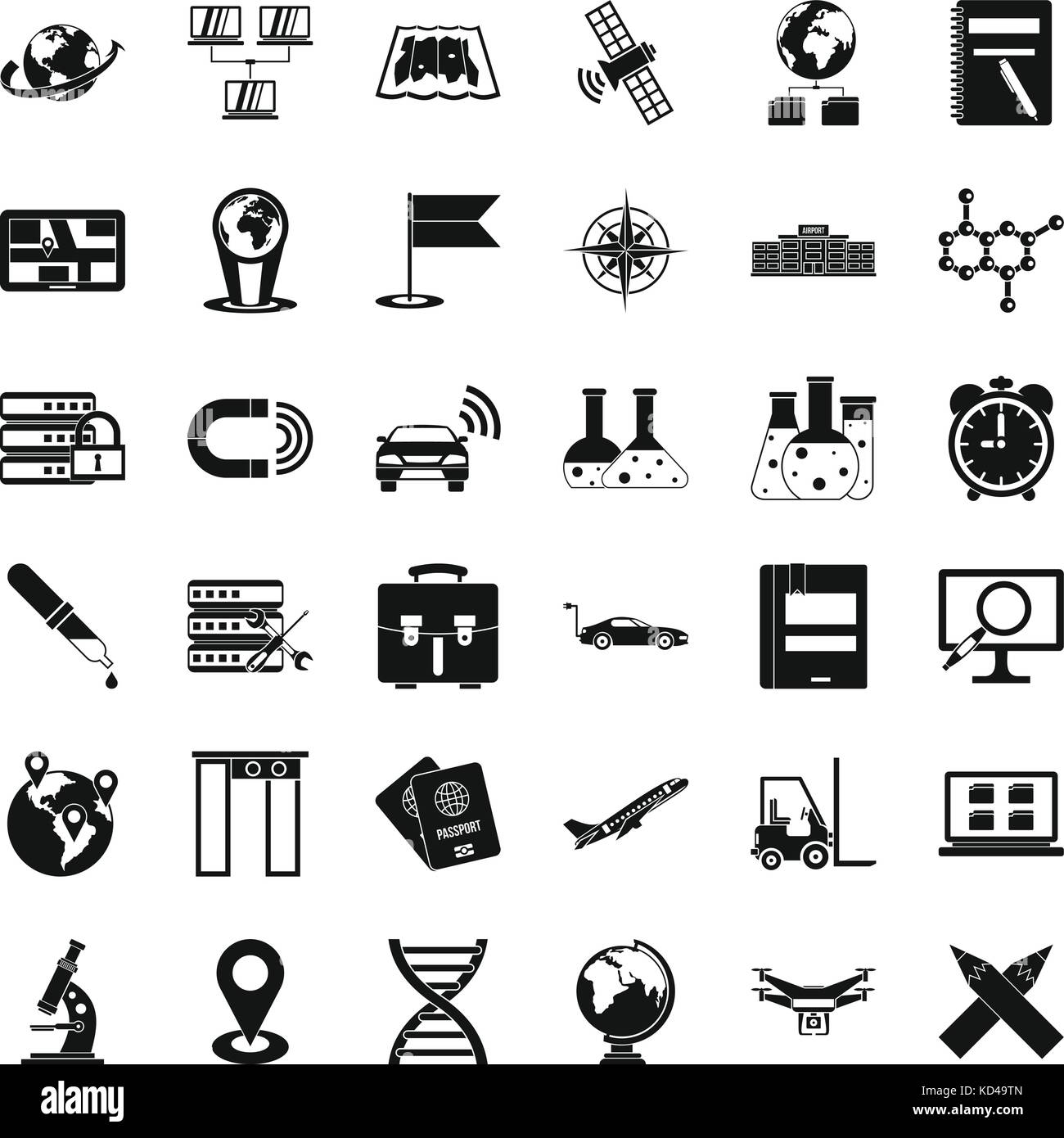 Globe icons set, simple style Stock Vector Image & Art - Alamy