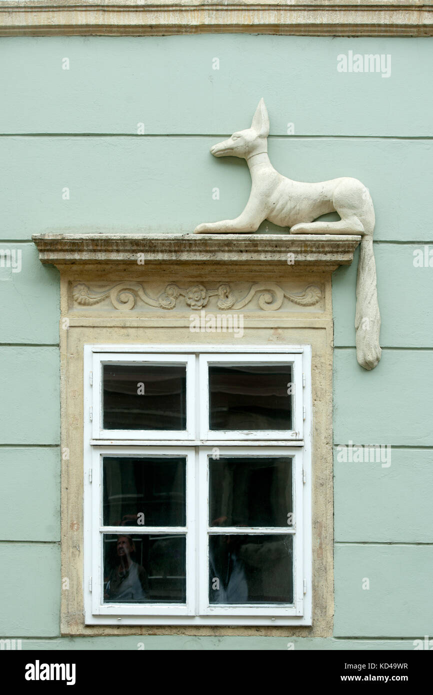 Ungarn, Westungarn, Sopron, Kirchgasse 18 (Templom utca), Hausfassade in der Altstadt Stock Photo