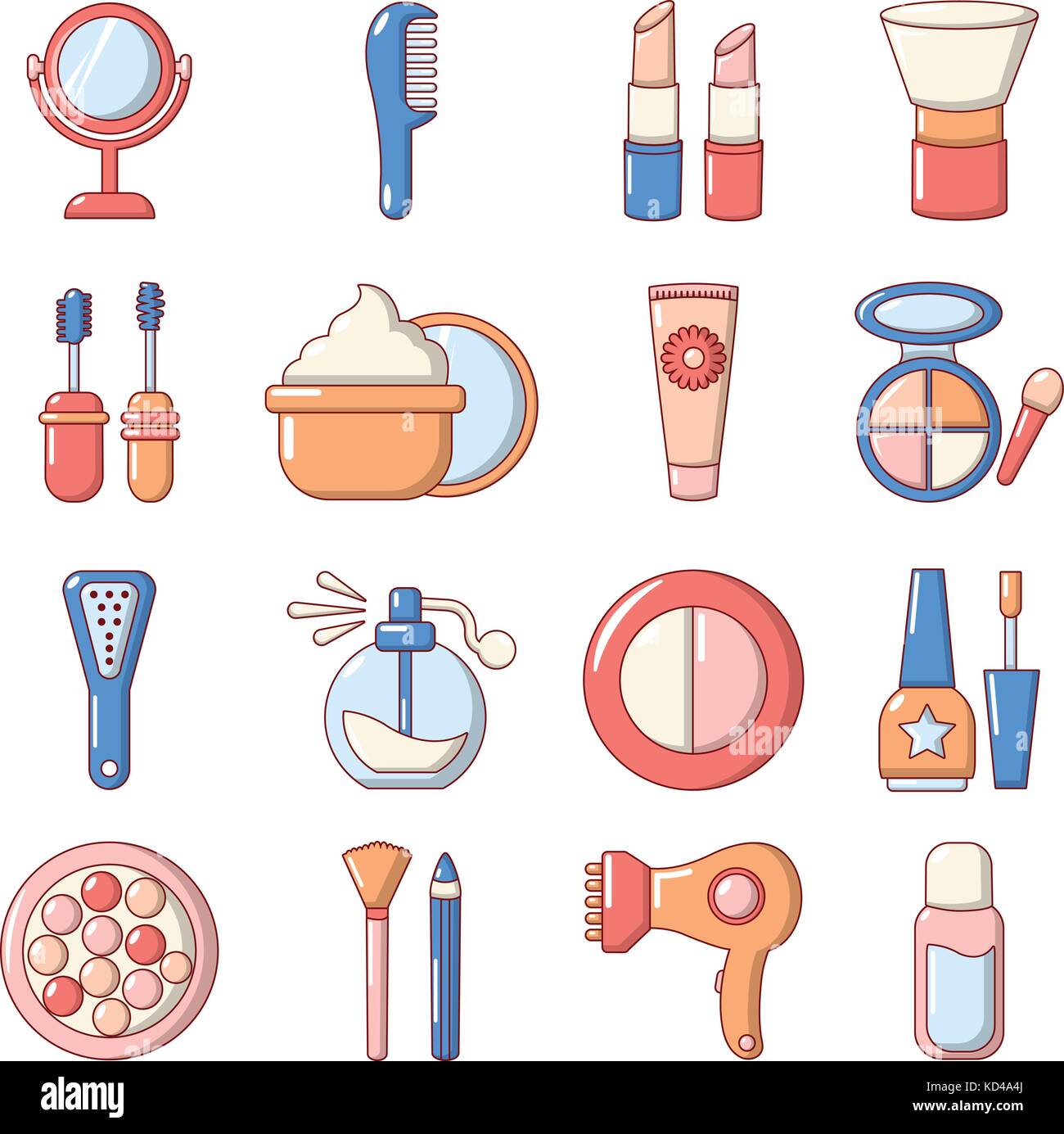Cosmetics icons set, cartoon style Stock Vector Image & Art Alamy