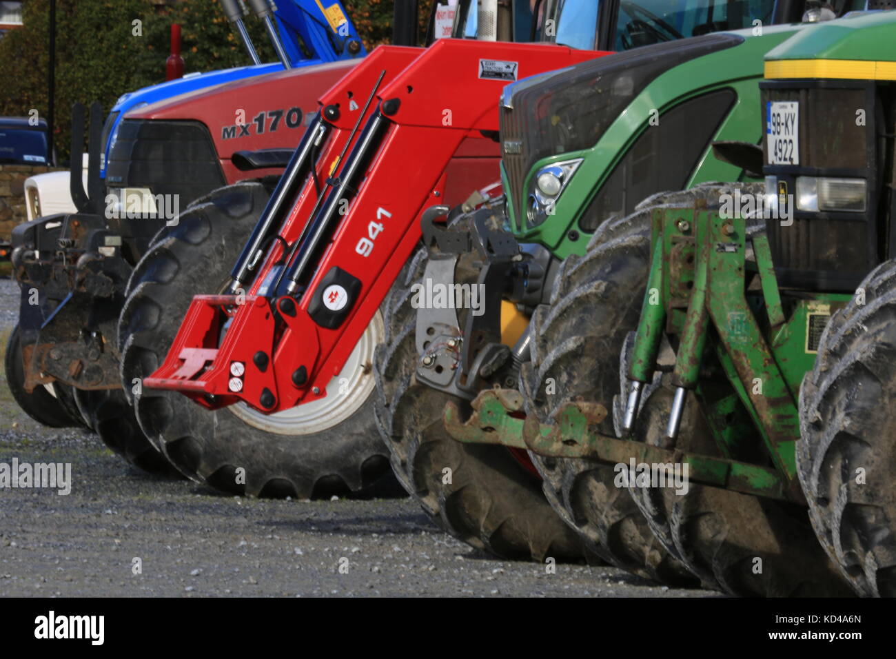 Tractor tyres in Kerry, Ireland Stock Photo