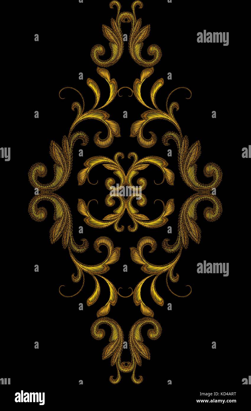 Gold embroidery hi-res stock photography and images - Alamy