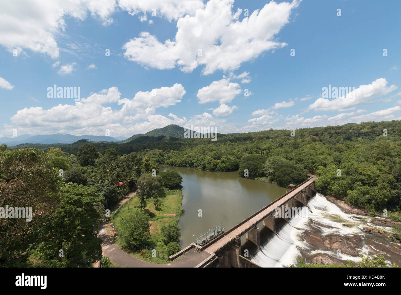 Thenmala Dam,water reservoir situated in KeralaTamil nadu border Stock Photo Alamy