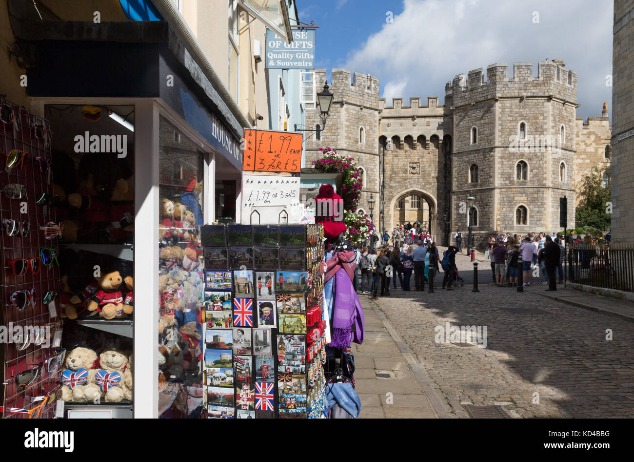 Windsor town and windsor castle exterior view, Windsor, Berkshire England UK Stock Photo