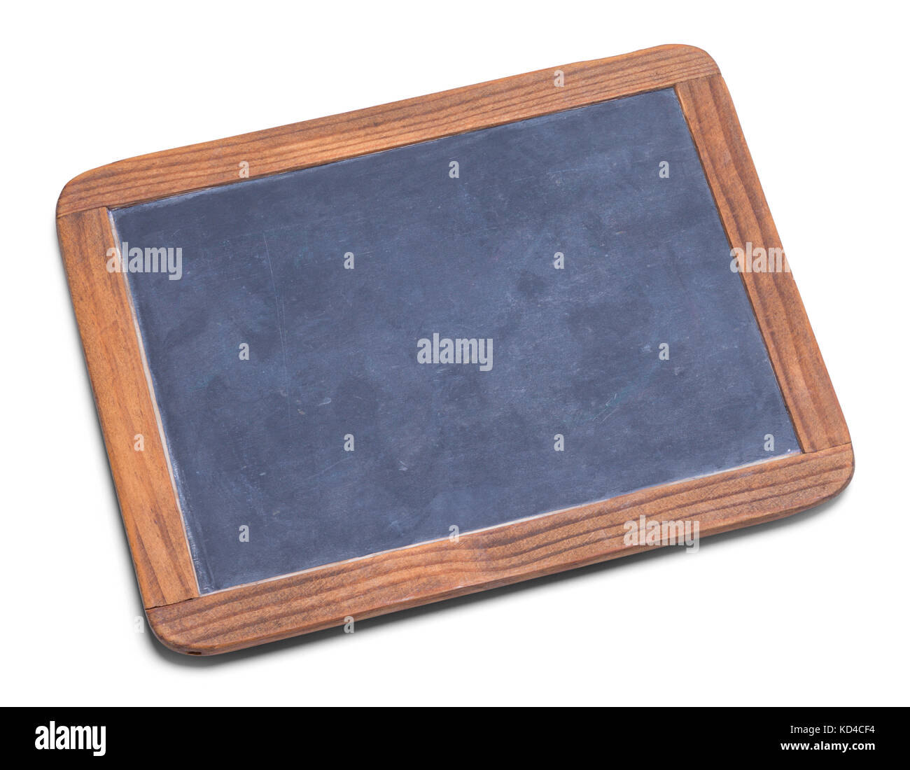 School Slate Chalk Board Isolated on a White Background. Stock Photo