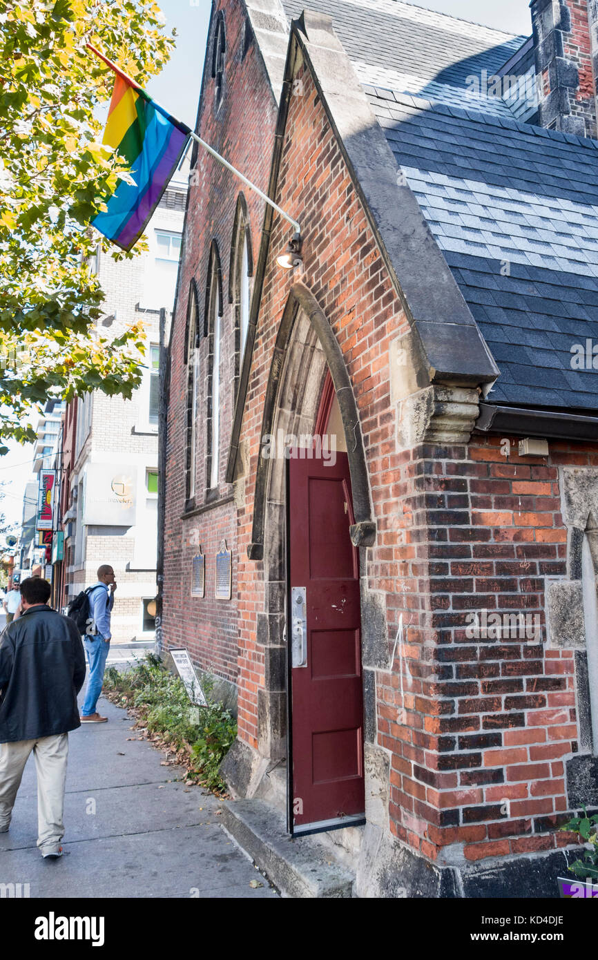 Church of St Stephen-in-the-field at College St. and Bellevue St. in Kensington Market in downtown Toronto Ontario Canada Stock Photo