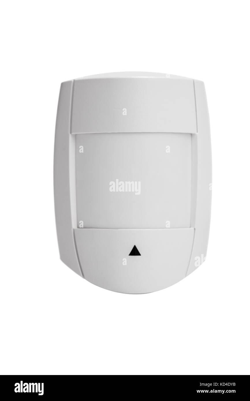 Home alarm system sensor isolated on white background Stock Photo