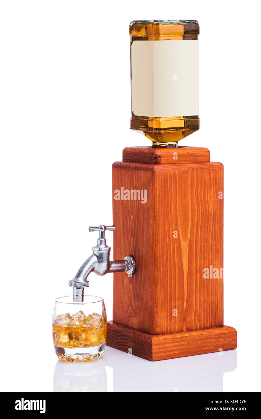 Whisky bottle on white background Stock Photo - Alamy