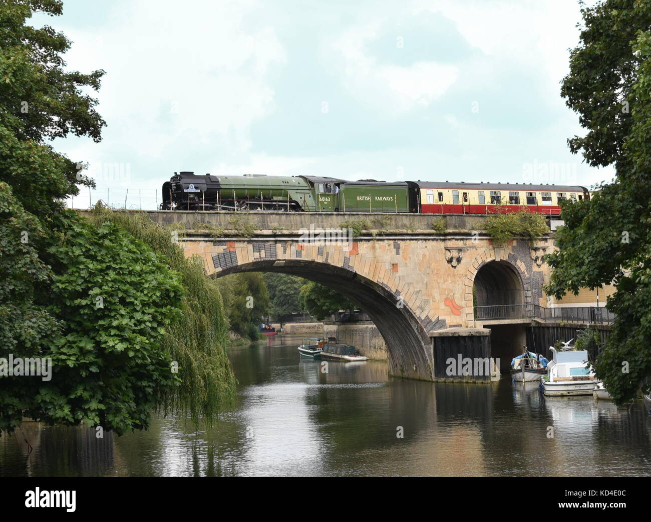 Mainline steam trains Stock Photo