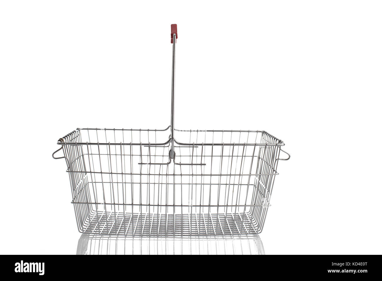 Steel shopping basket isolated on white background Stock Photo Alamy