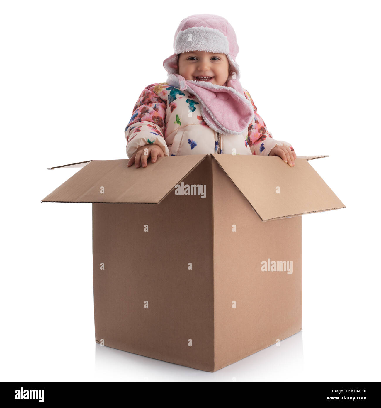Portrait of a baby girl on a white background Stock Photo - Alamy