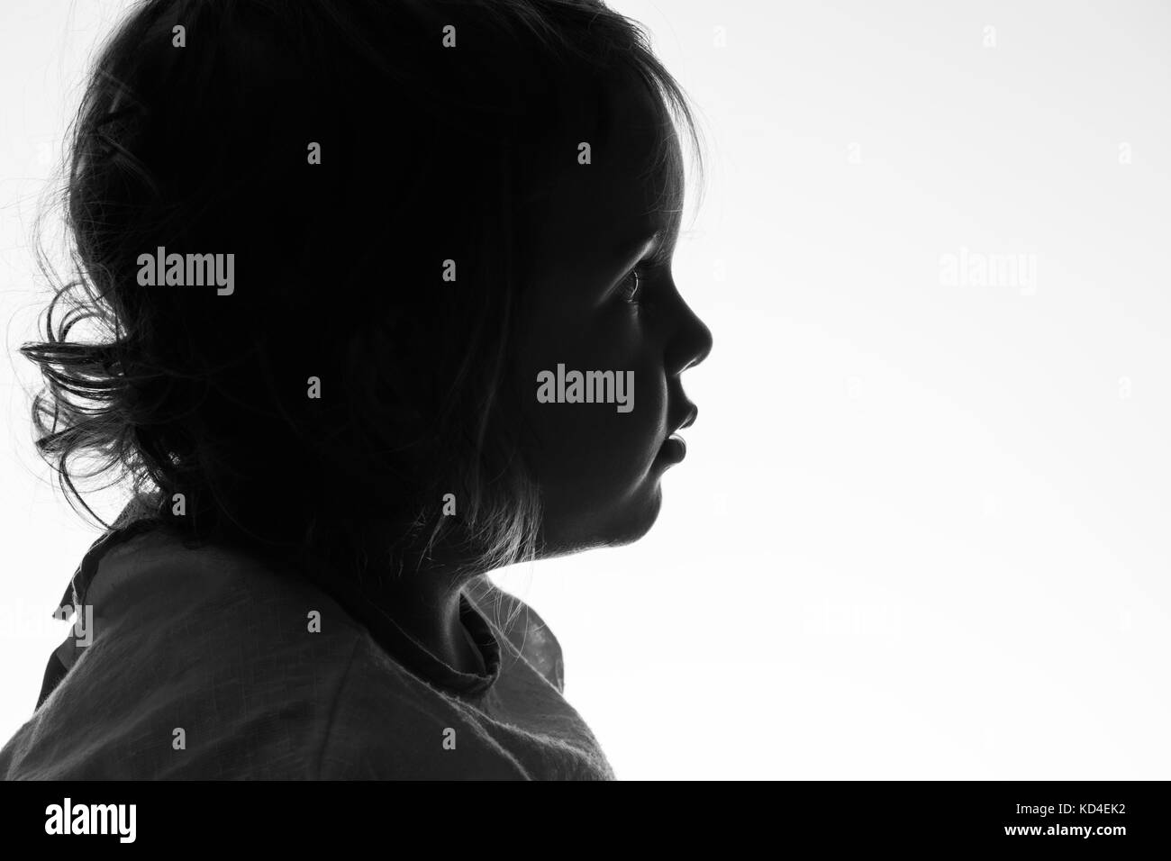 Cute little baby girl portrait on white background Stock Photo - Alamy