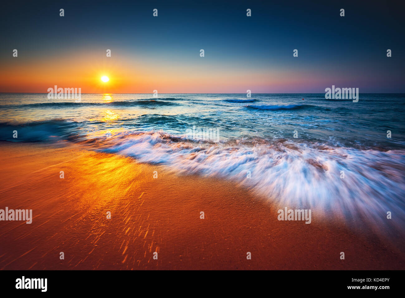 Beautiful sunrise over the sea Stock Photo - Alamy
