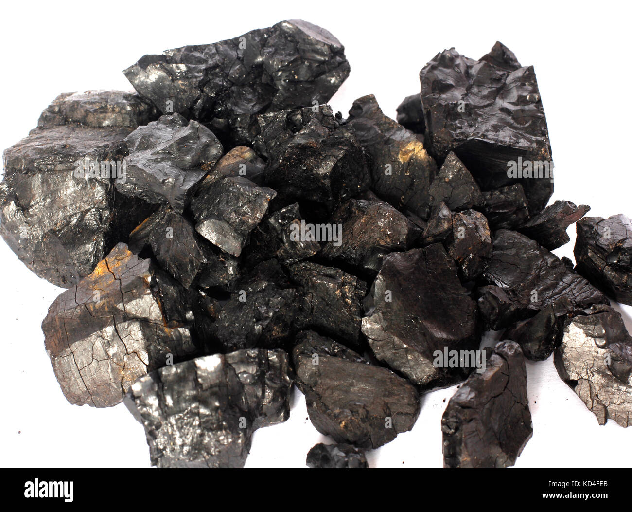 coal industry concept on white background Stock Photo