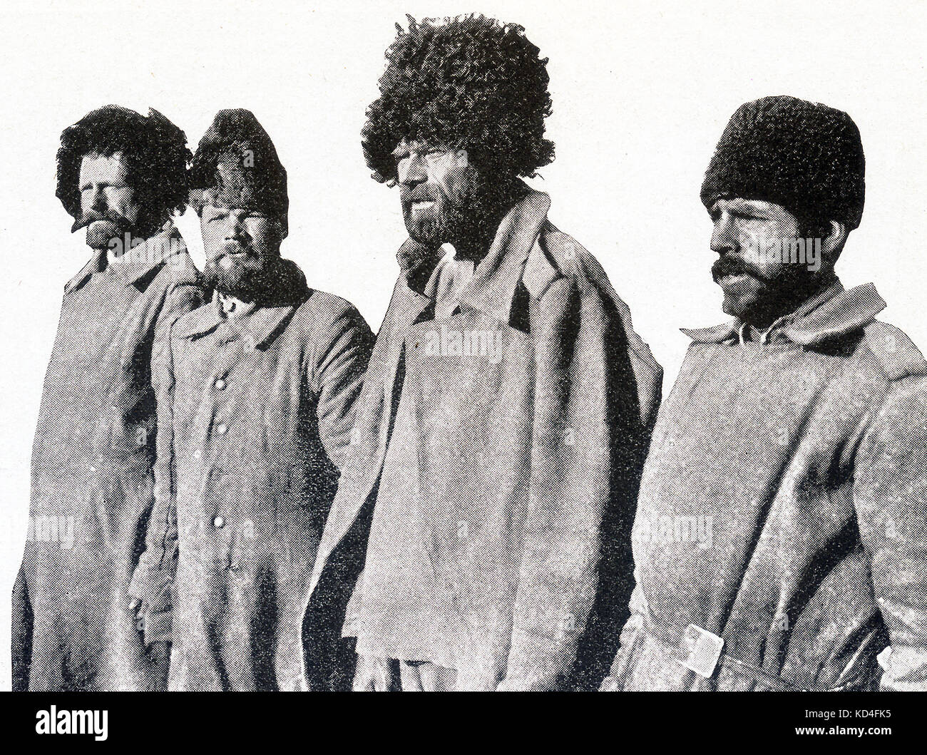 This photo dates to World War I. The caption reads: Russian prisoners ...