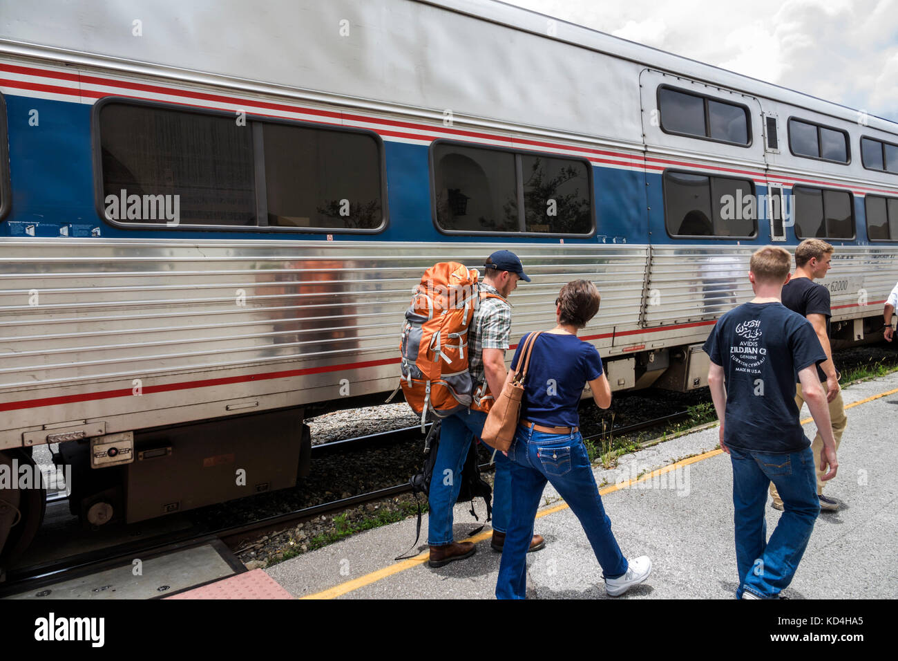 Orlando Florida,station,railroad,train,Amtrak,stop,adult adults man men male,woman women female
