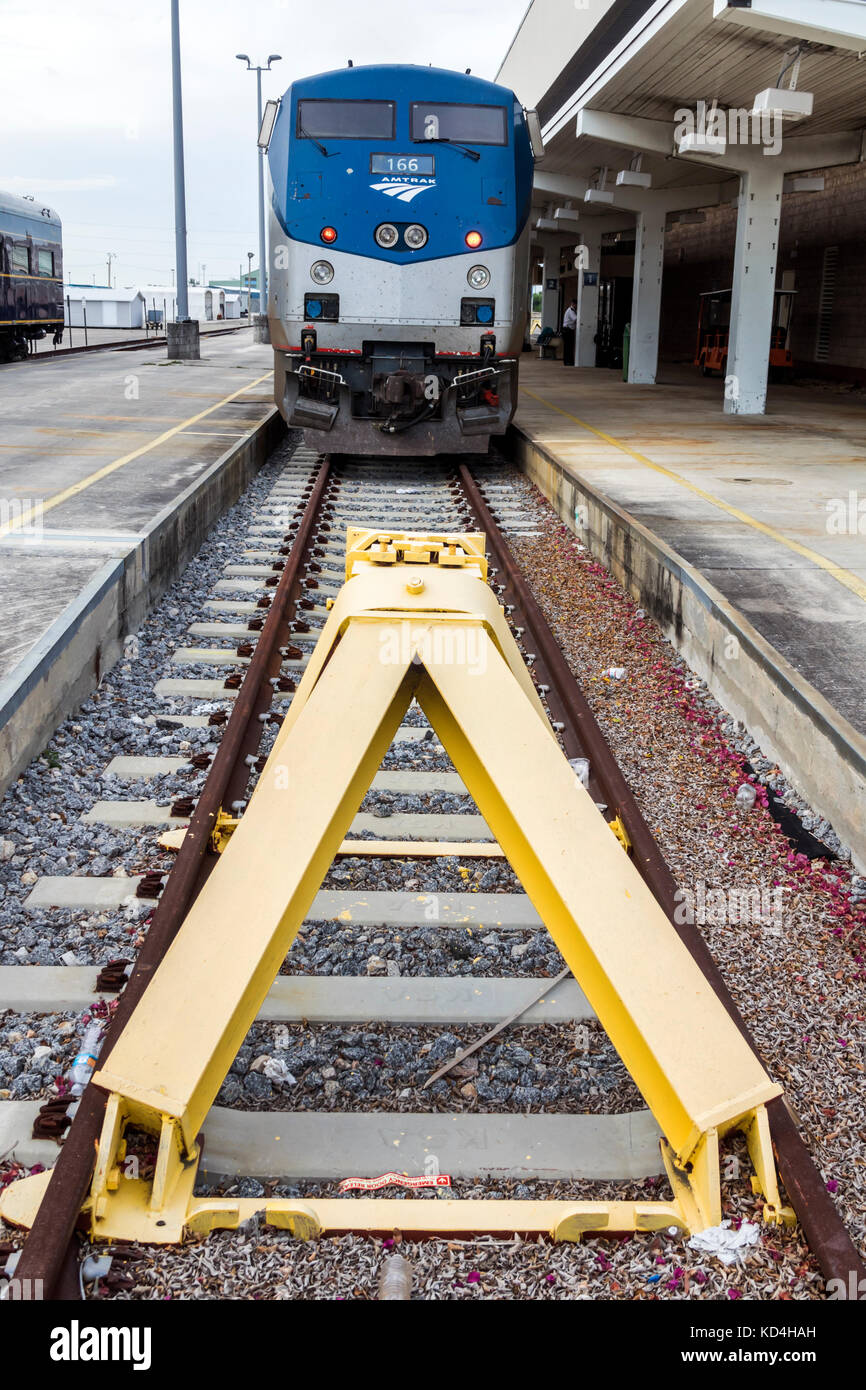 Miami Florida station railroad train Amtrak track end line stopper
