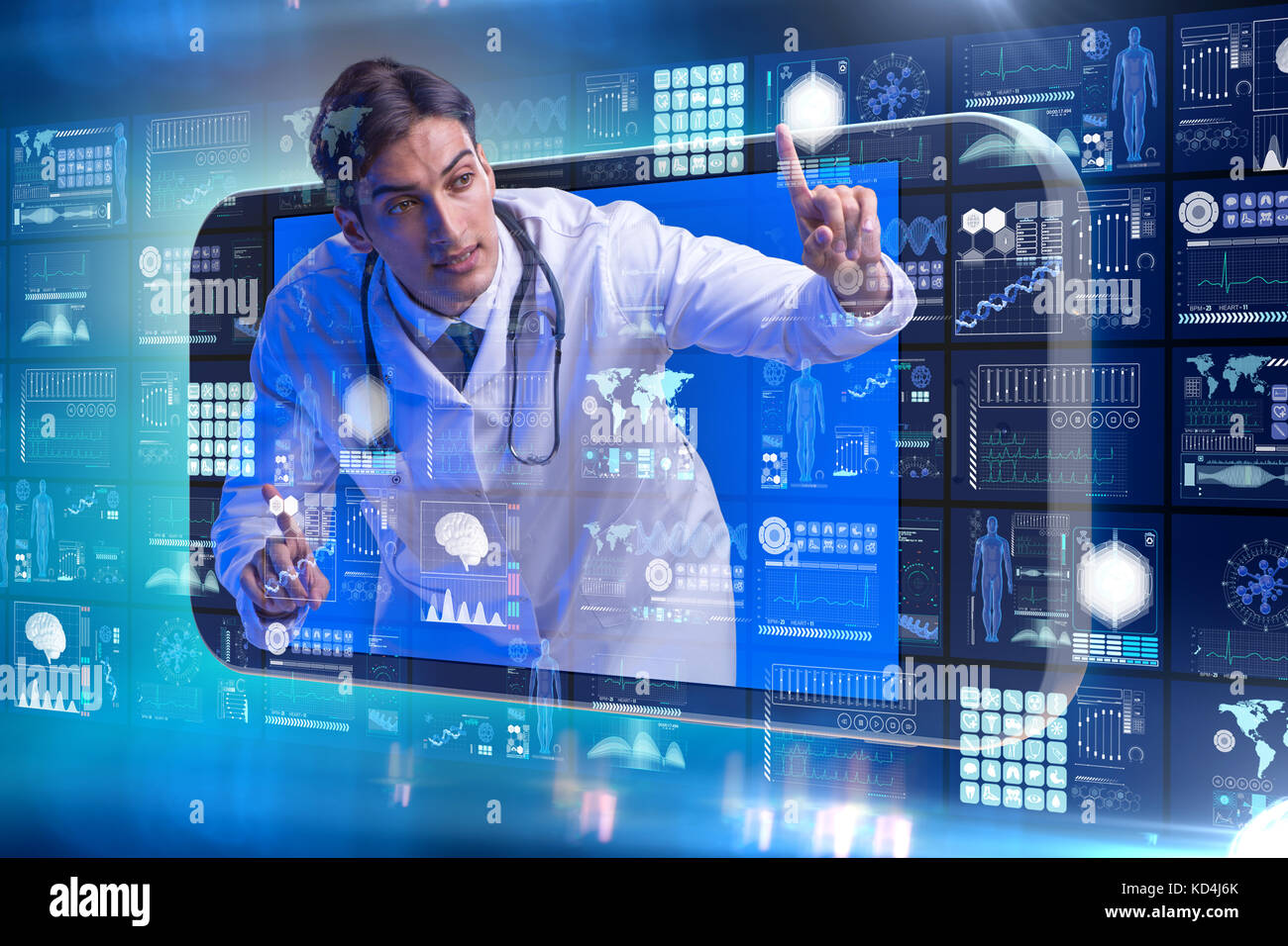 Telemedicine concept with doctor and smartphone Stock Photo - Alamy