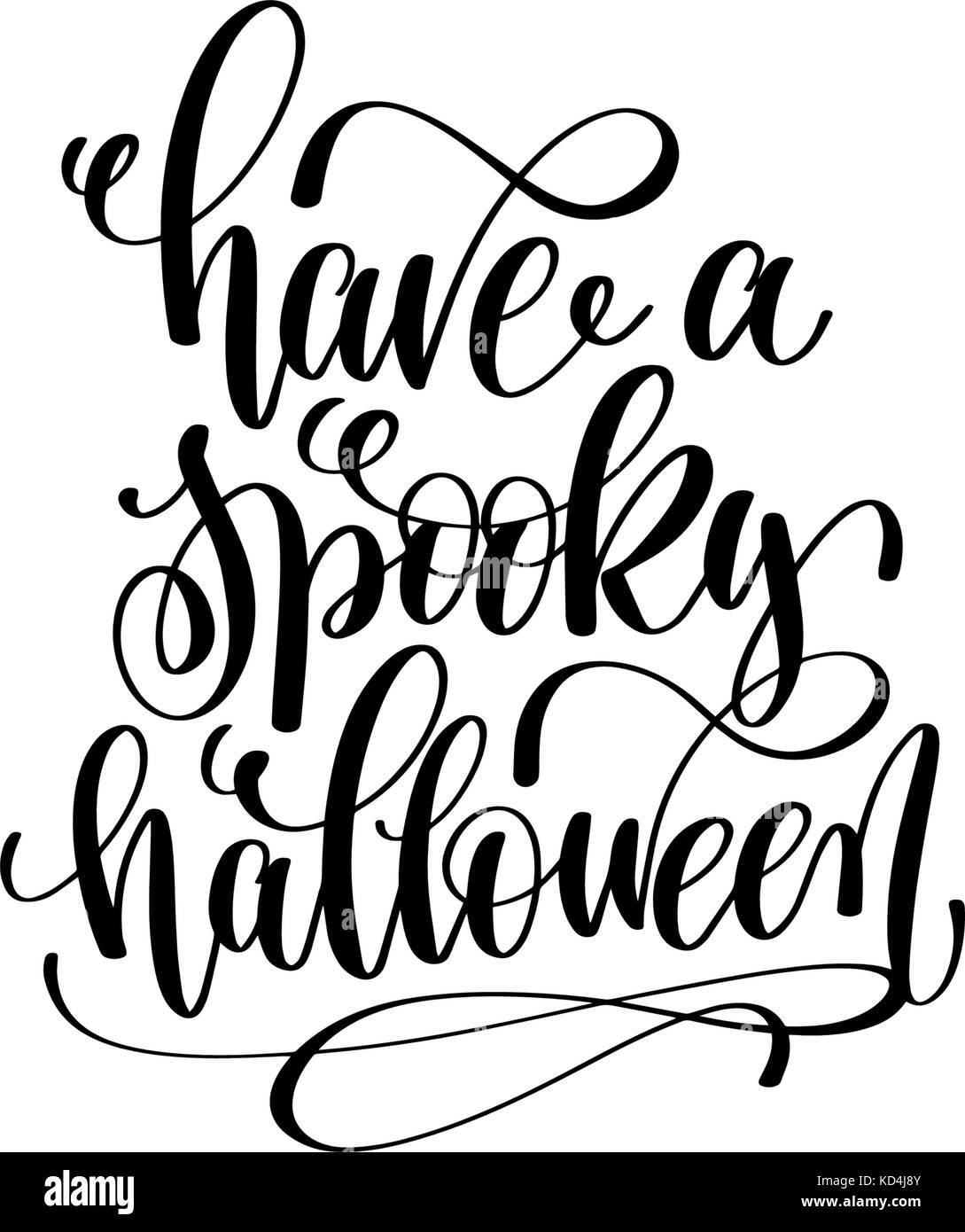 Postcard template halloween holiday Black and White Stock Photos ...