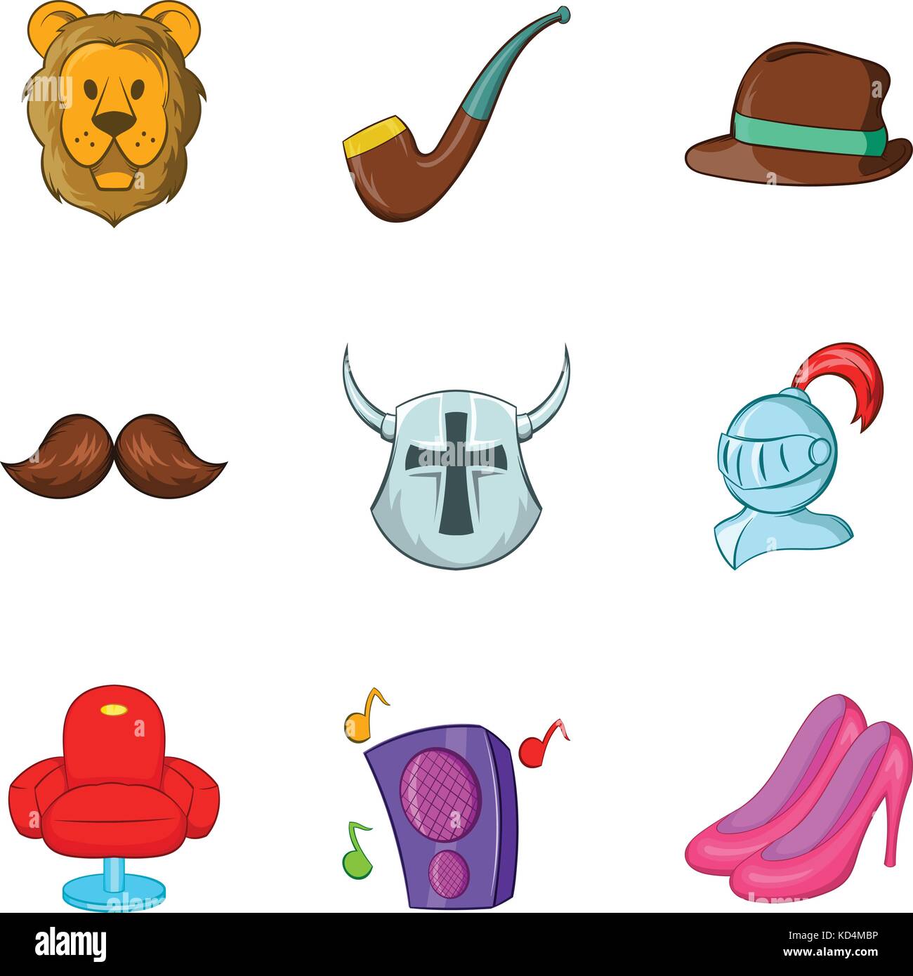 Fantasy film icons set, cartoon style Stock Vector Image & Art - Alamy