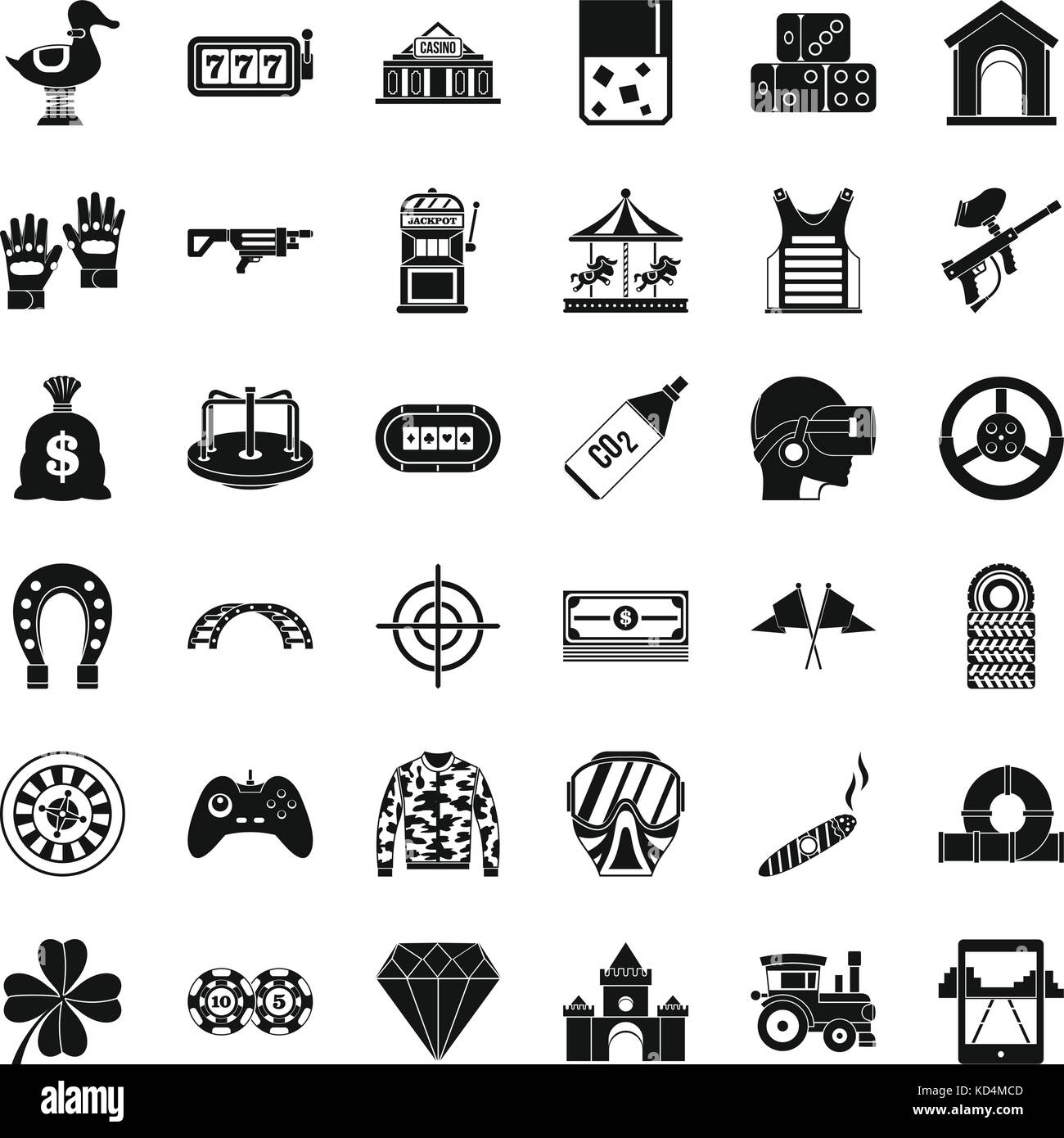 Joystick icons set, simple style Stock Vector Image & Art - Alamy