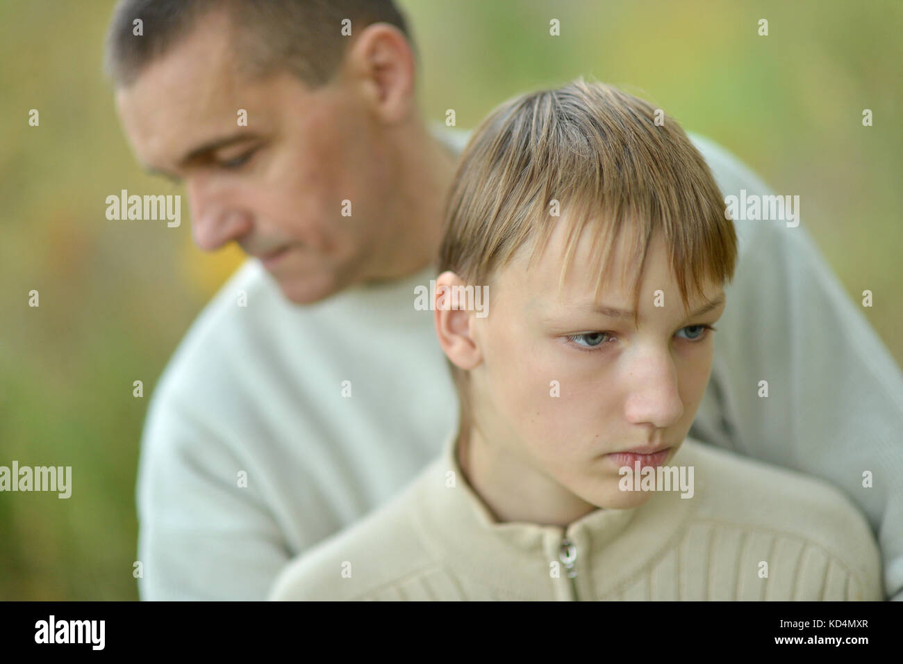 Father and son in autumn Stock Photo - Alamy