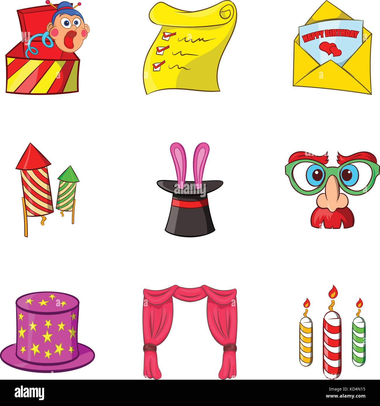 Prank Icons Set Cartoon Style Stock Vector Image Art Alamy