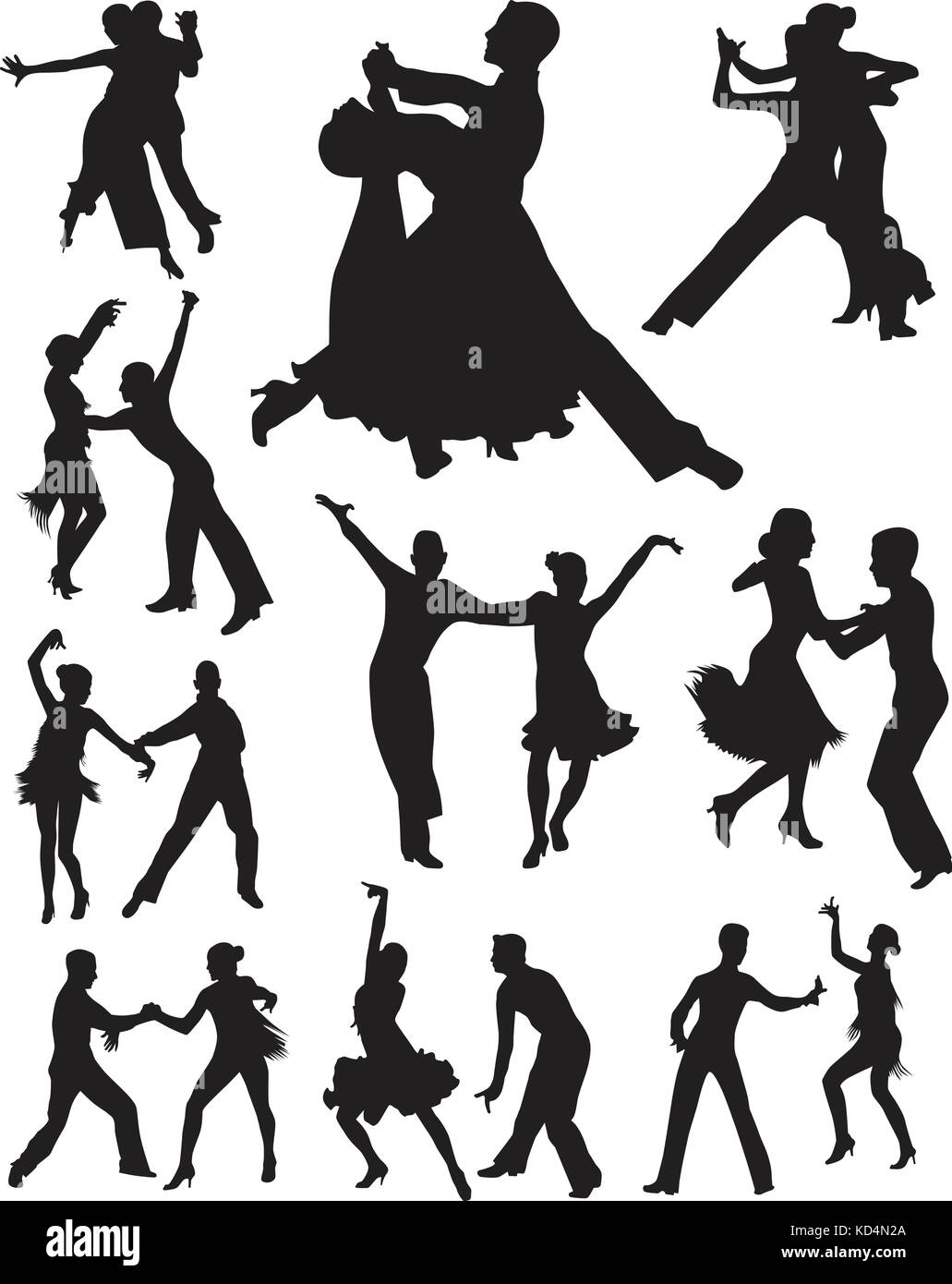 dance people silhouette vector Stock Vector Image & Art - Alamy