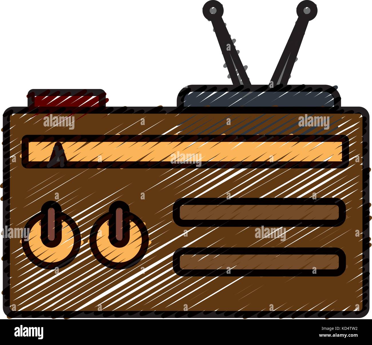 Old radio stereo Stock Vector Image & Art - Alamy