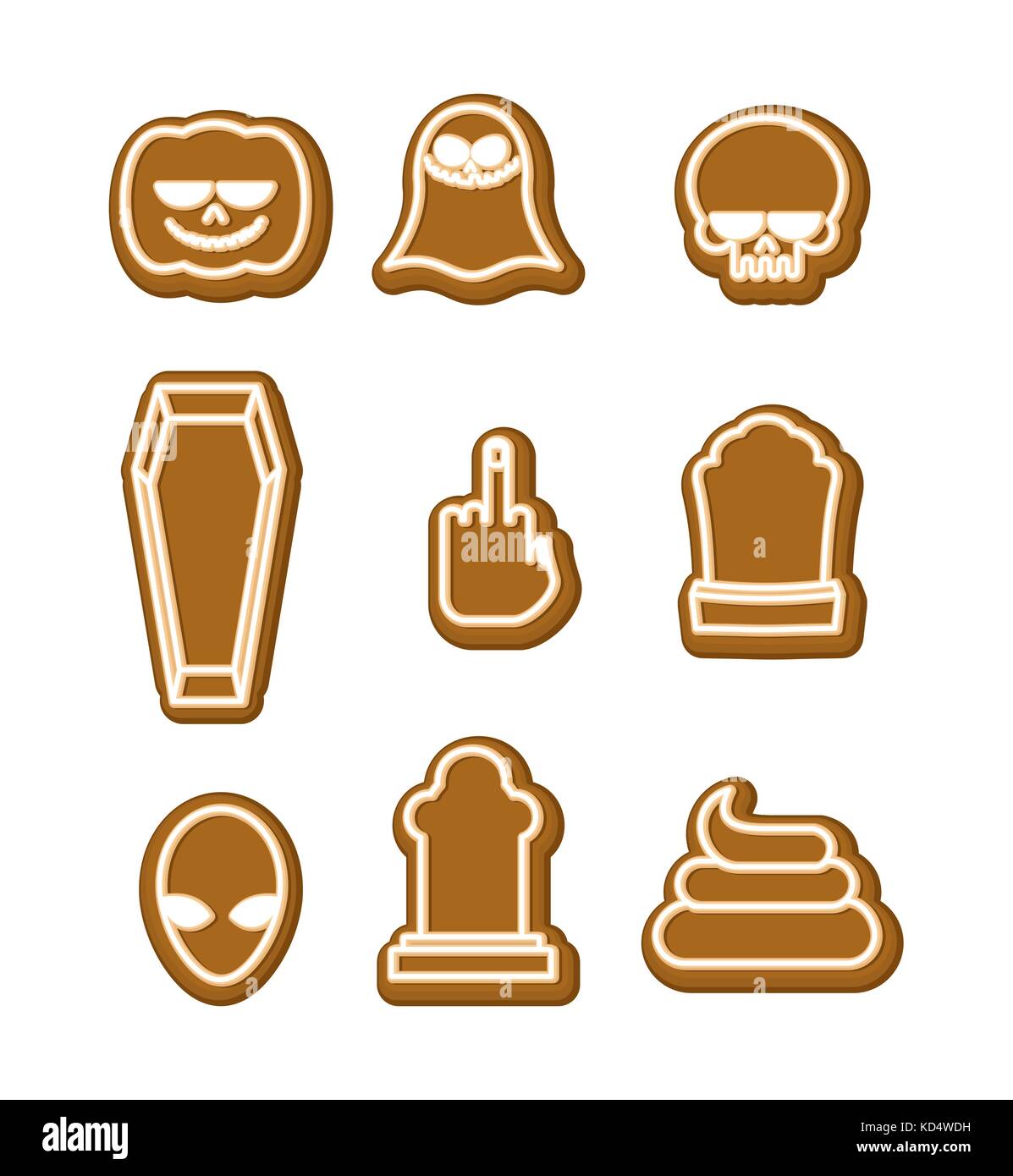 Orange Chocolate Pumpkin Face Stock Vector Images Alamy