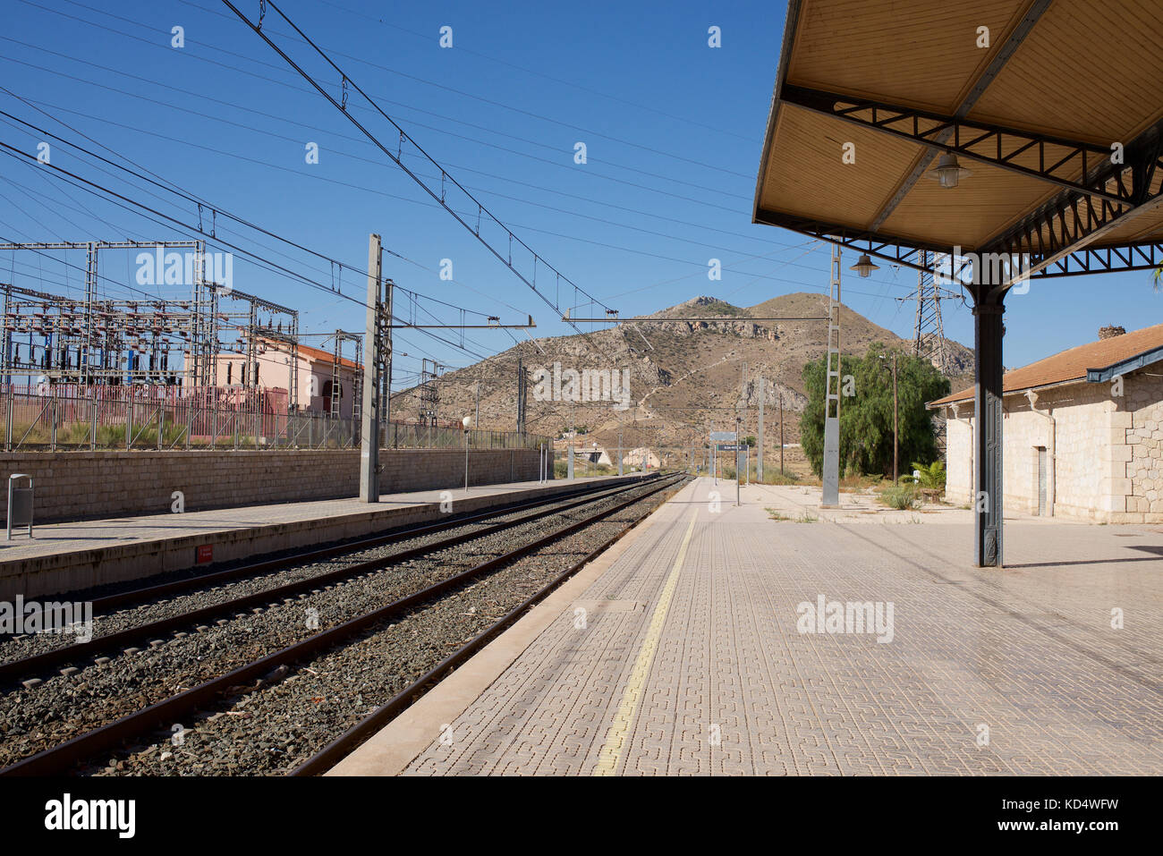 Railway station at Elda-Petrer in Alicante Province, Spain Stock Photo