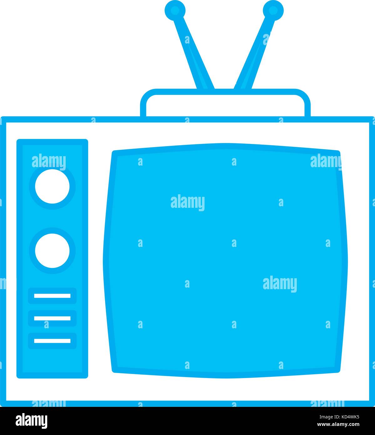 Old tv isolated Stock Vector Image & Art - Alamy