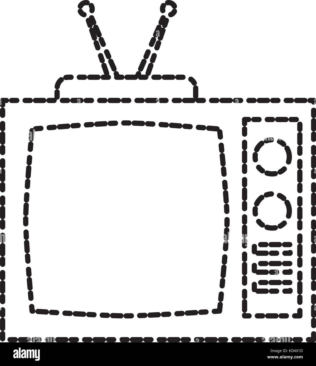 Old tv isolated Stock Vector Image & Art - Alamy