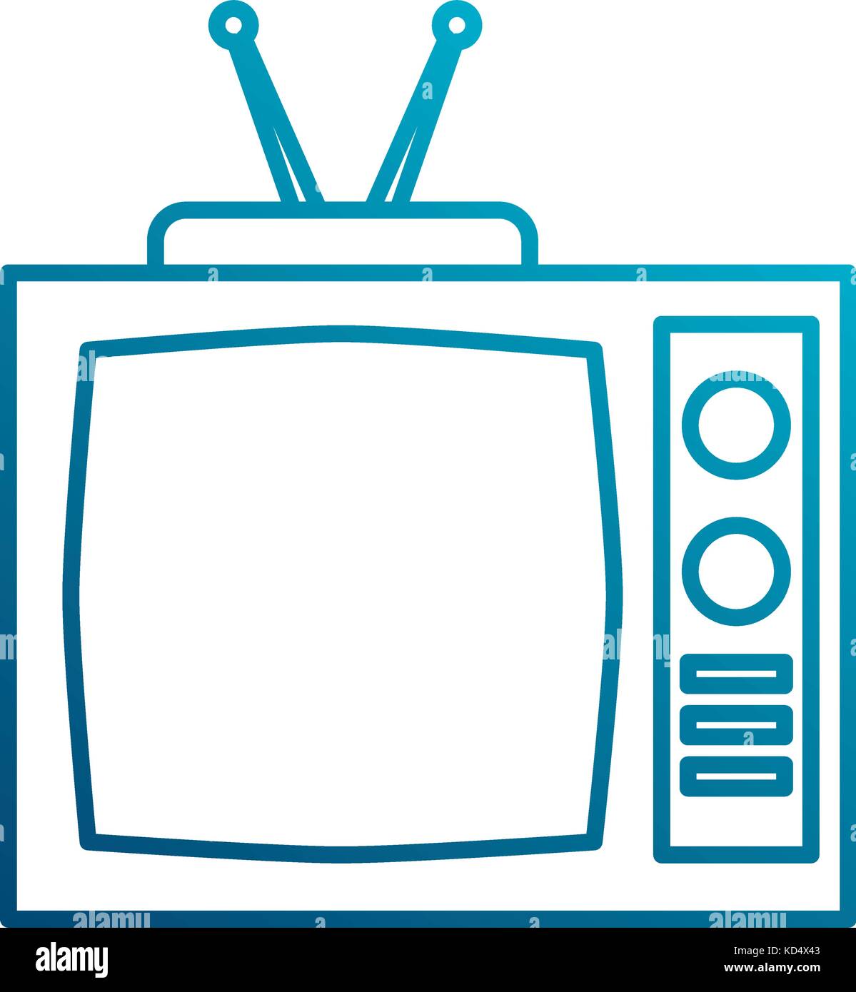 Old tv isolated Stock Vector Image & Art - Alamy