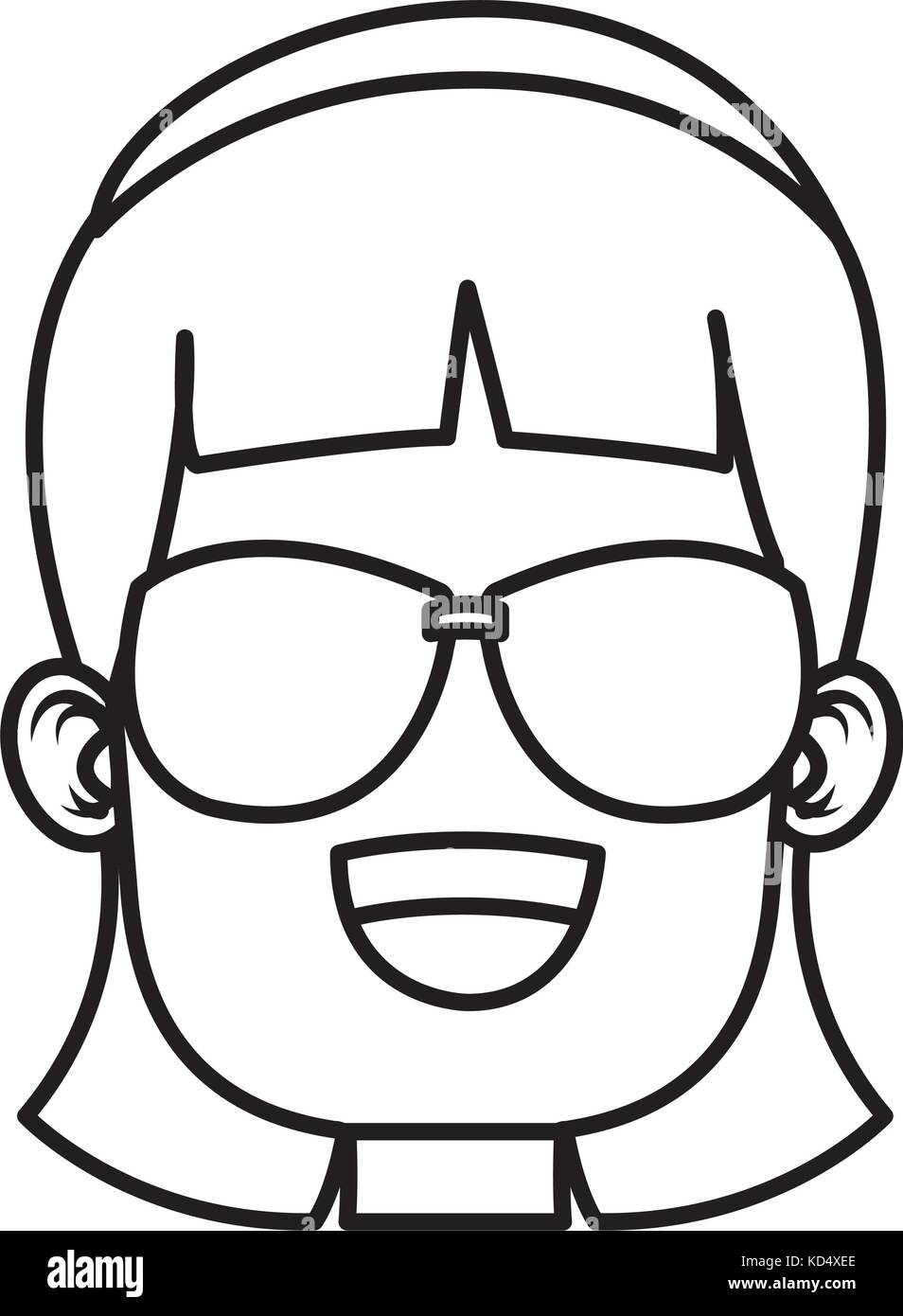 Girl with sunglasses Stock Vector Image & Art Alamy