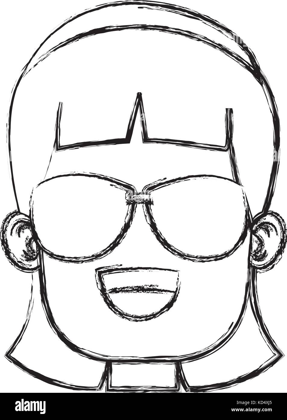 Girl with sunglasses Stock Vector Image & Art Alamy