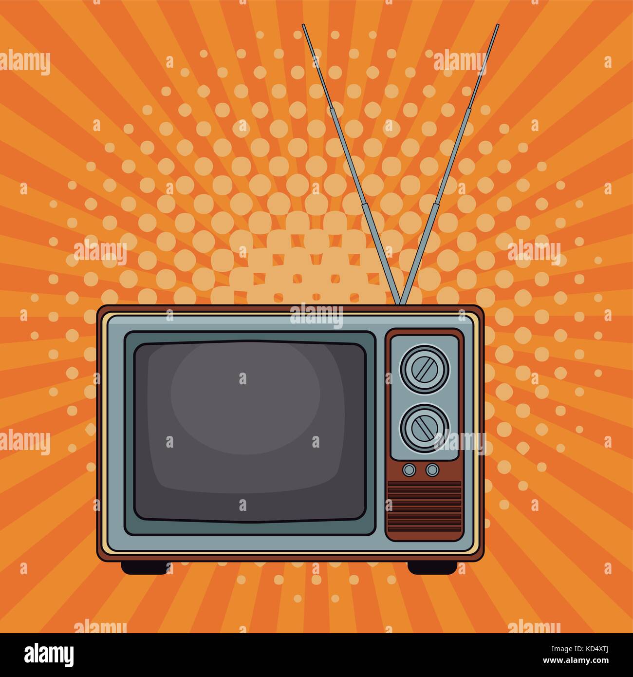Old tv pop art cartoon Stock Vector Image & Art - Alamy
