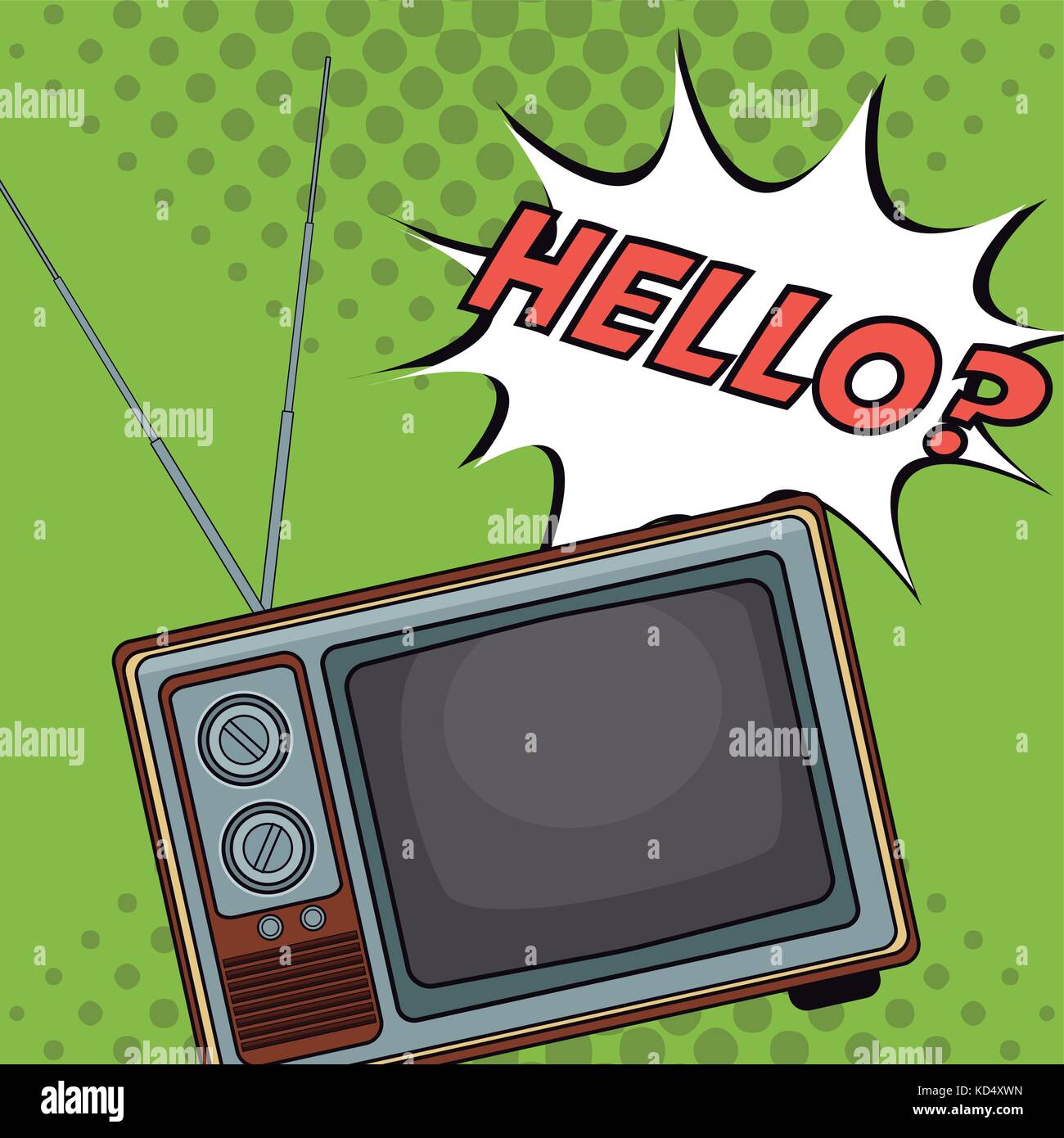 Vintage television pop art design Stock Vector Images - Alamy