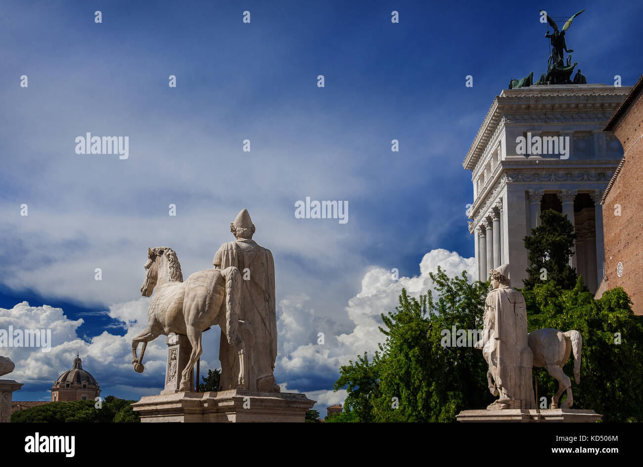 Capitoline Hill in the very center of Rome with ancient roman ...