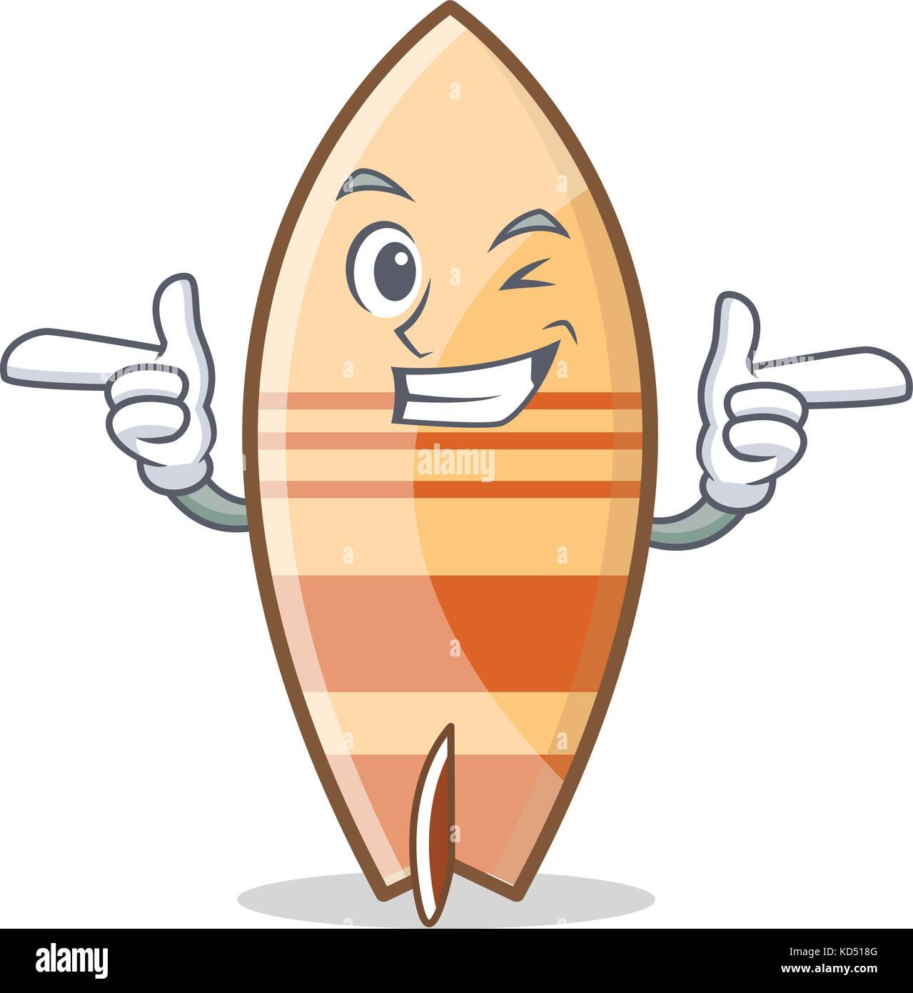 Wink surfboard character cartoon style Stock Vector Image & Art Alamy
