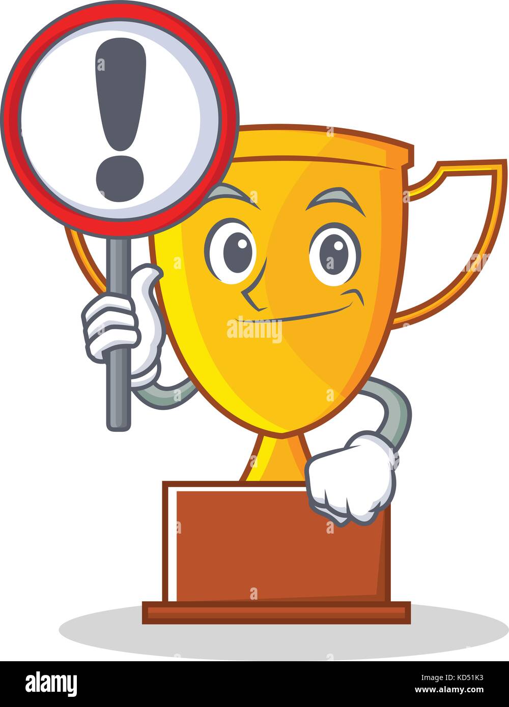 With sign trophy character cartoon style Stock Vector Image & Art - Alamy