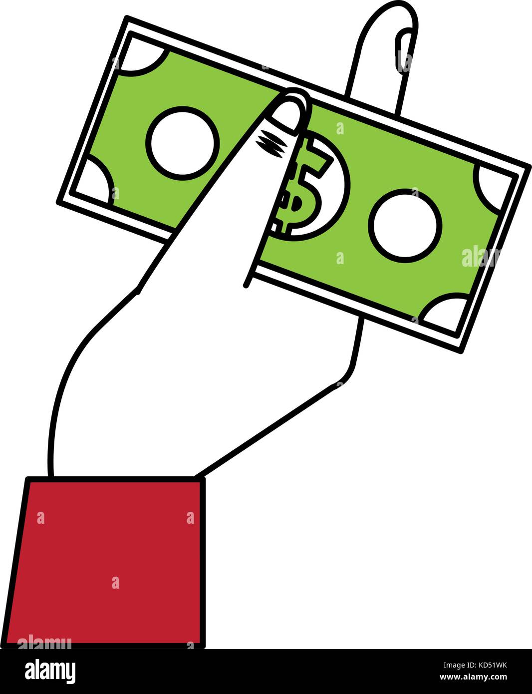 hand holding dollar bills money icon image Stock Vector Image & Art - Alamy