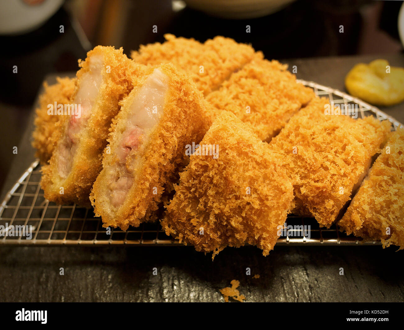 Japanese Breaded Deep Fried Pork Cutlet (Tonkatsu) Stock Photo