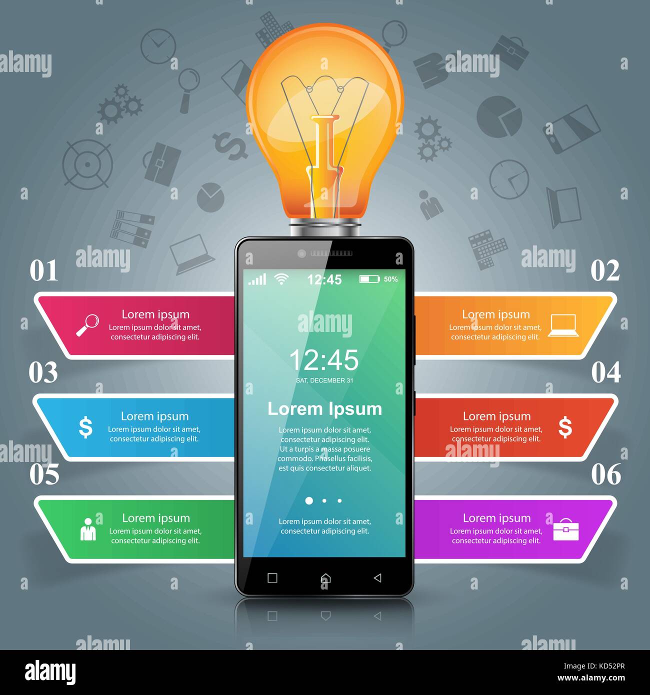 3D infographic. Smartphone icon Stock Vector Image & Art - Alamy
