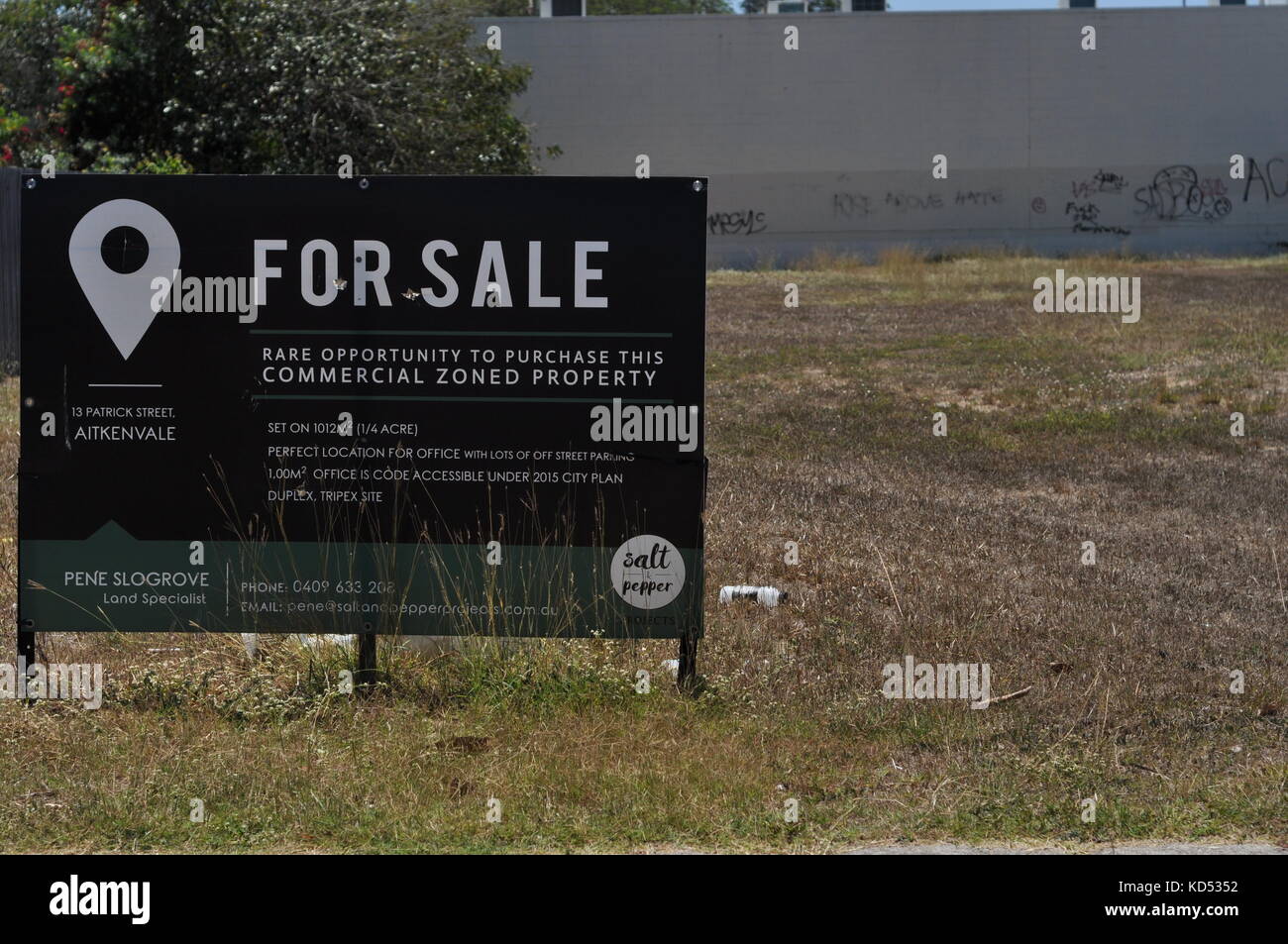 Commercial Property For Sale Sign High Resolution Stock Photography and